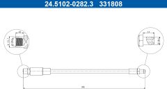 ATE 24.5102-0282.3 — Тормозной шланг