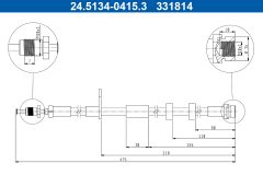 ATE 24.5134-0415.3 — Тормозной шланг