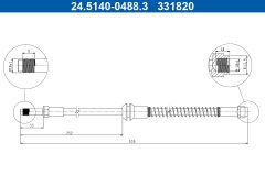 ATE 24.5140-0488.3 — Тормозной шланг