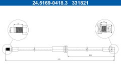 ATE 24.5169-0418.3 — Тормозной шланг