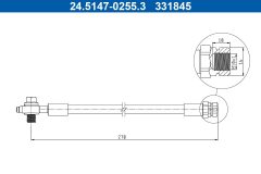 ATE 24.5147-0255.3 — Furtun de frână