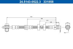 ATE 24.5143-0522.3 — Furtun de frână