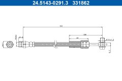 ATE 24.5143-0291.3 — Тормозной шланг
