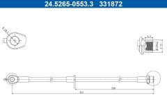 ATE 24.5265-0553.3 — Furtun de frână