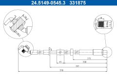 ATE 24.5149-0545.3 — Тормозной шланг