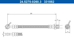 ATE 24.5275-0260.3 — Тормозной шланг