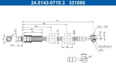 ATE 24.5143-0715.3 — Тормозной шланг