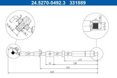 ATE 24.5270-0492.3 — Тормозной шланг
