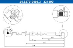 ATE 24.5270-0498.3 — Тормозной шланг