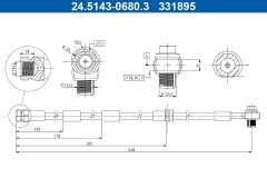 ATE 24.5143-0680.3 — Тормозной шланг