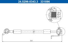 ATE 24.5296-0343.3 — Тормозной шланг