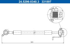 ATE 24.5296-0340.3 — Тормозной шланг