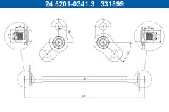 ATE 24.5201-0341.3 — Furtun de frână