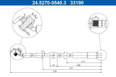 ATE 24.5270-0540.3 — Тормозной шланг