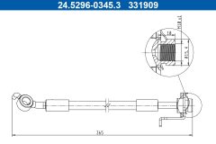 ATE 24.5296-0345.3 — Тормозной шланг