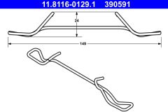 ATE 11.8116-0129.1 — Arc etrier de frână