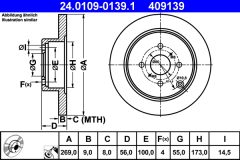 ATE 24.0109-0139.1 — Тормозной диск
