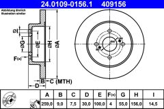 ATE 24.0109-0156.1 — Тормозной диск