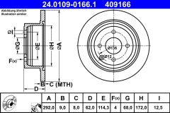 ATE 24.0109-0166.1 — Тормозной диск