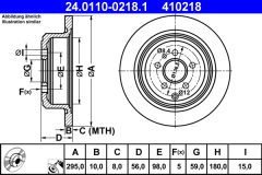 ATE 24.0110-0218.1 — Тормозной диск