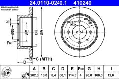 ATE 24.0110-0240.1 — Тормозной диск