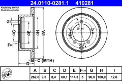 ATE 24.0110-0281.1 — Тормозной диск