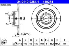 ATE 24.0110-0284.1 — Тормозной диск