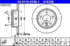 ATE 24.0110-0358.1 — Тормозной диск