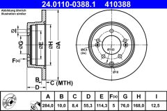 ATE 24.0110-0388.1 — Тормозной диск
