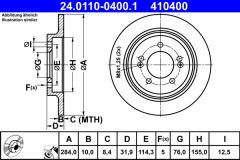 ATE 24.0110-0400.1 — Тормозной диск