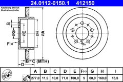 ATE 24.0112-0150.1 — Тормозной диск