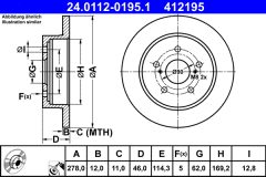 ATE 24.0112-0195.1 — Тормозной диск