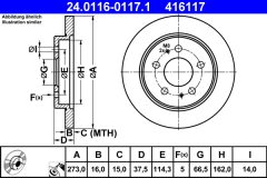 ATE 24.0116-0117.1 — Тормозной диск