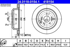 ATE 24.0118-0154.1 — Тормозной диск
