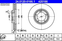 ATE 24.0120-0166.1 — Тормозной диск