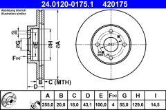 ATE 24.0120-0175.1 — Тормозной диск