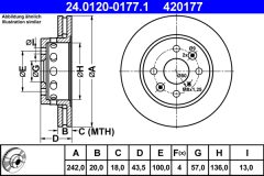 ATE 24.0120-0177.1 — Тормозной диск