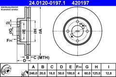 ATE 24.0120-0197.1 — Тормозной диск