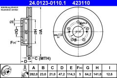 ATE 24.0123-0110.1 — Тормозной диск