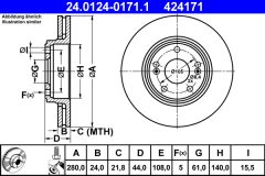 ATE 24.0124-0171.1 — Тормозной диск