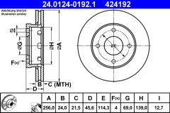 ATE 24.0124-0192.1 — Тормозной диск