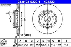 ATE 24.0124-0222.1 — Тормозной диск