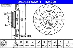 ATE 24.0124-0226.1 — Тормозной диск