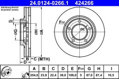ATE 24.0124-0266.1 — Тормозной диск