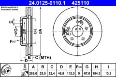 ATE 24.0125-0110.1 — Тормозной диск