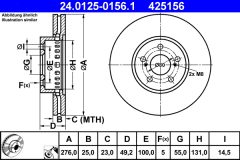 ATE 24.0125-0156.1 — Тормозной диск