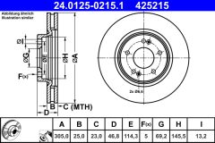 ATE 24.0125-0215.1 — Тормозной диск