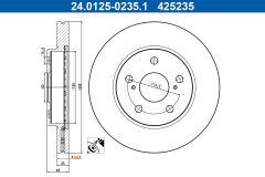 ATE 24.0125-0235.1 — Disc de frână