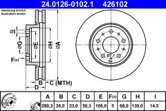ATE 24.0126-0102.1 — Тормозной диск