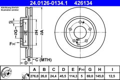 ATE 24.0126-0134.1 — Тормозной диск
